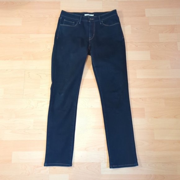 Levi’s Mid Rise Dark Wash Skinny Jeans SZ 10 - Picture 2 of 13